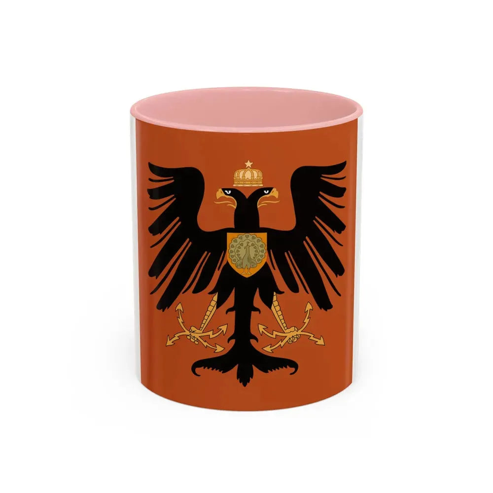 Flag of the Principality of Albania 1915 - Accent Coffee Mug 11oz Pink - Go Mug Yourself