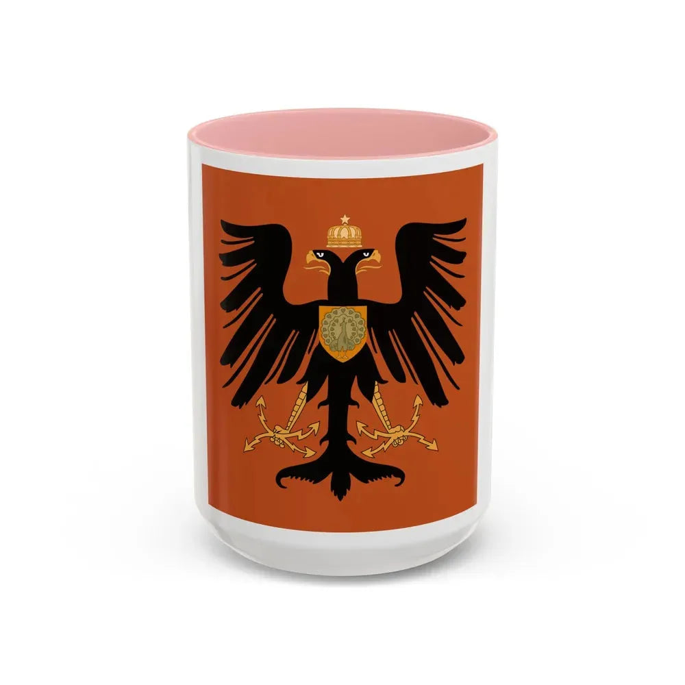 Flag of the Principality of Albania 1915 - Accent Coffee Mug 15oz Pink - Go Mug Yourself