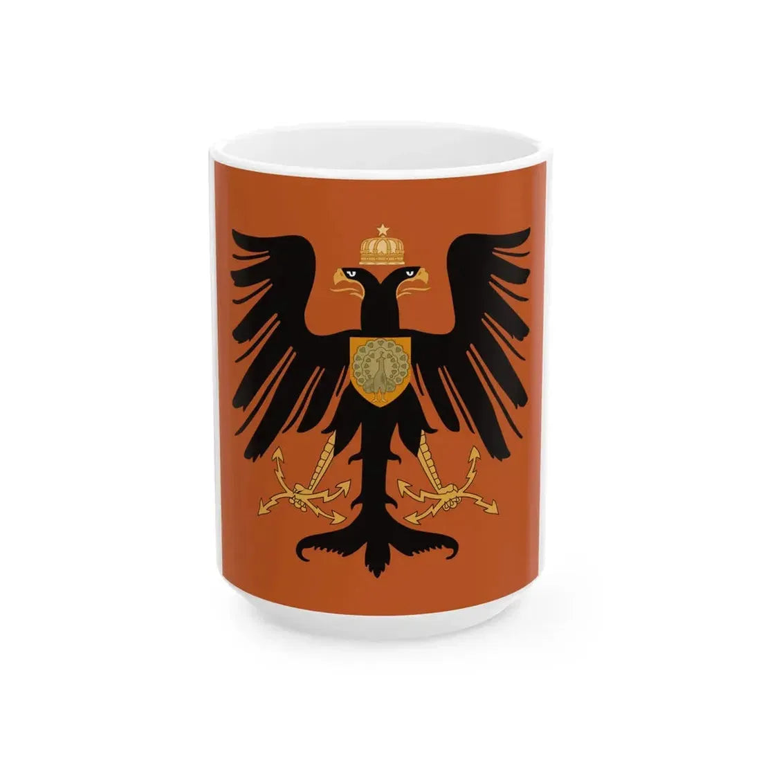 Flag of the Principality of Albania 1915 (Albania) White Coffee Mug 15oz - Go Mug Yourself