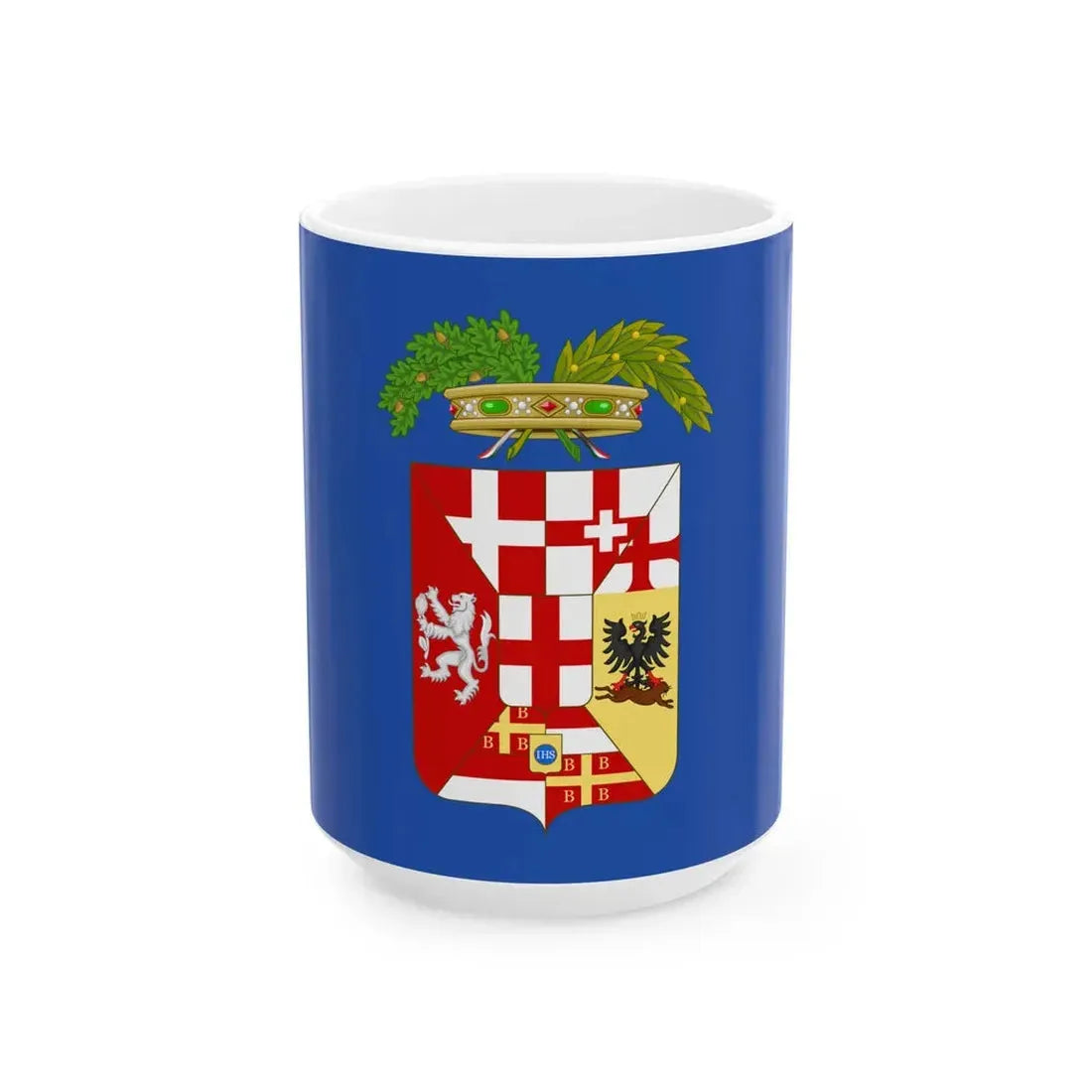 Flag of the Province of Alessandria (Italy) White Coffee Mug 15oz - Go Mug Yourself