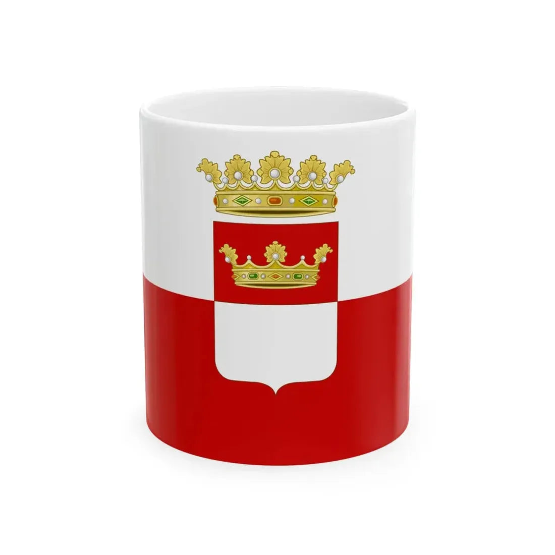 Flag of the province of Avellino (Italy) White Coffee Mug 11oz - Go Mug Yourself