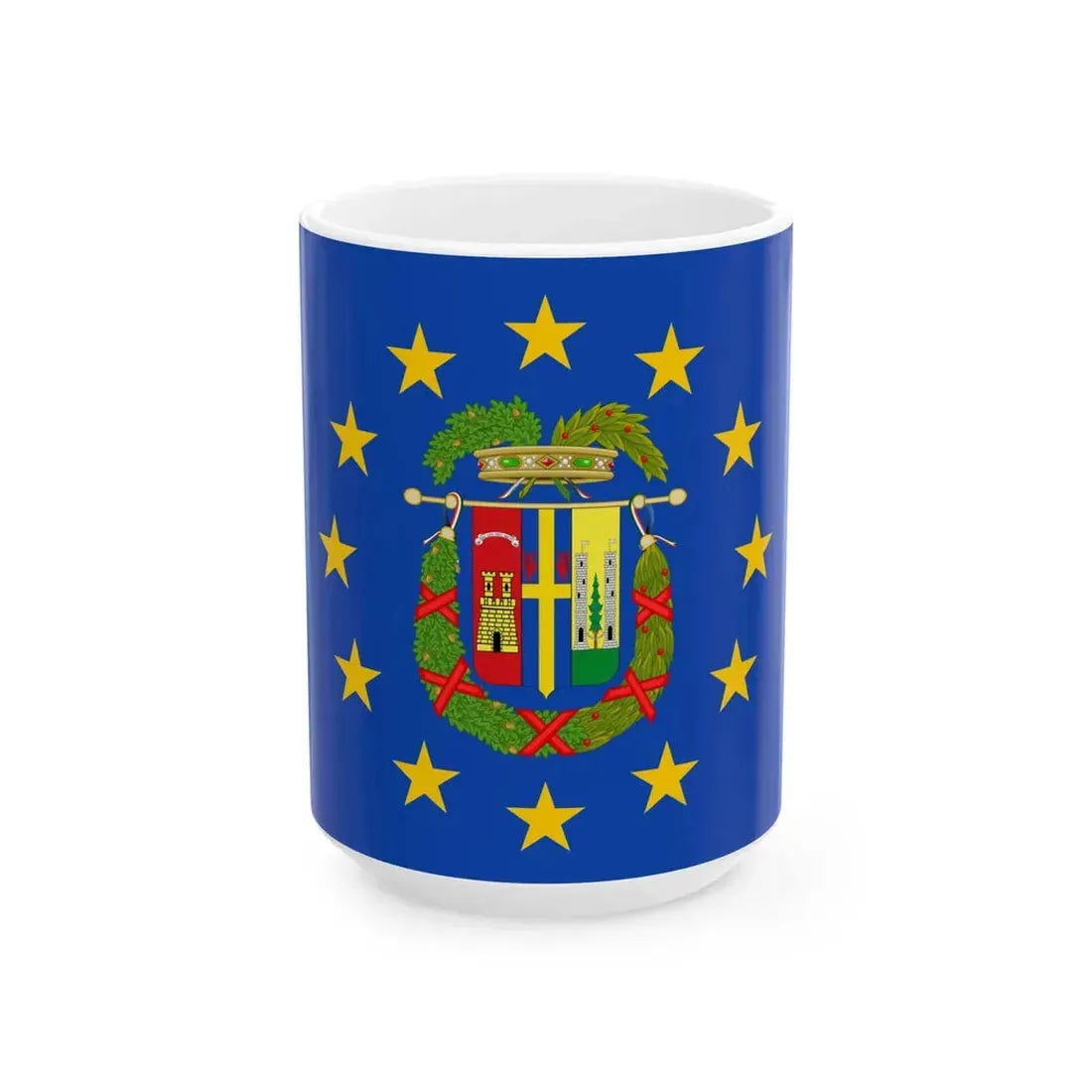 Flag of the Province of Belluno (Italy) White Coffee Mug 15oz - Go Mug Yourself