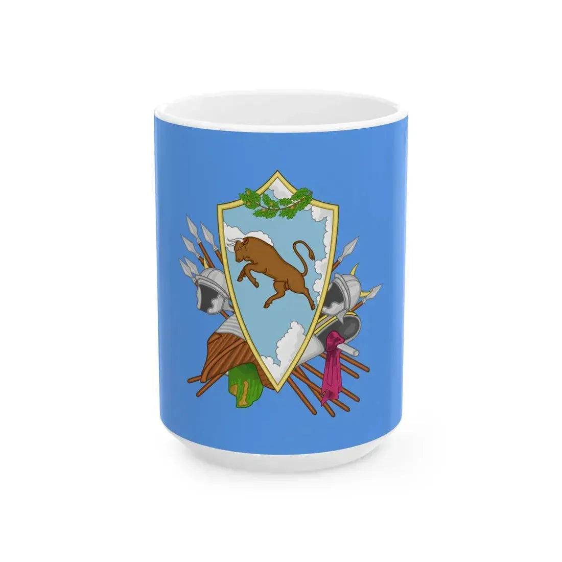 Flag of the province of Benevento (Italy) White Coffee Mug 15oz - Go Mug Yourself