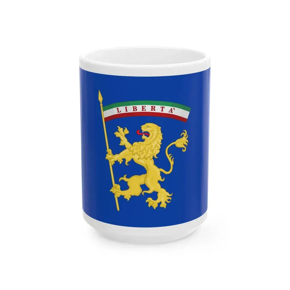Flag of the province of Bologna (Italy) White Coffee Mug 15oz - Go Mug Yourself