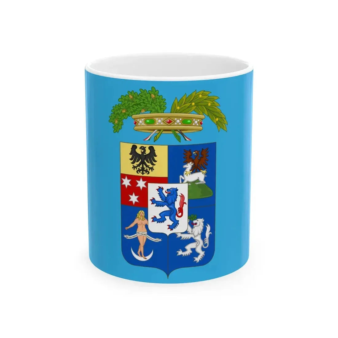 Flag of the Province of Brescia (Italy) White Coffee Mug 11oz - Go Mug Yourself