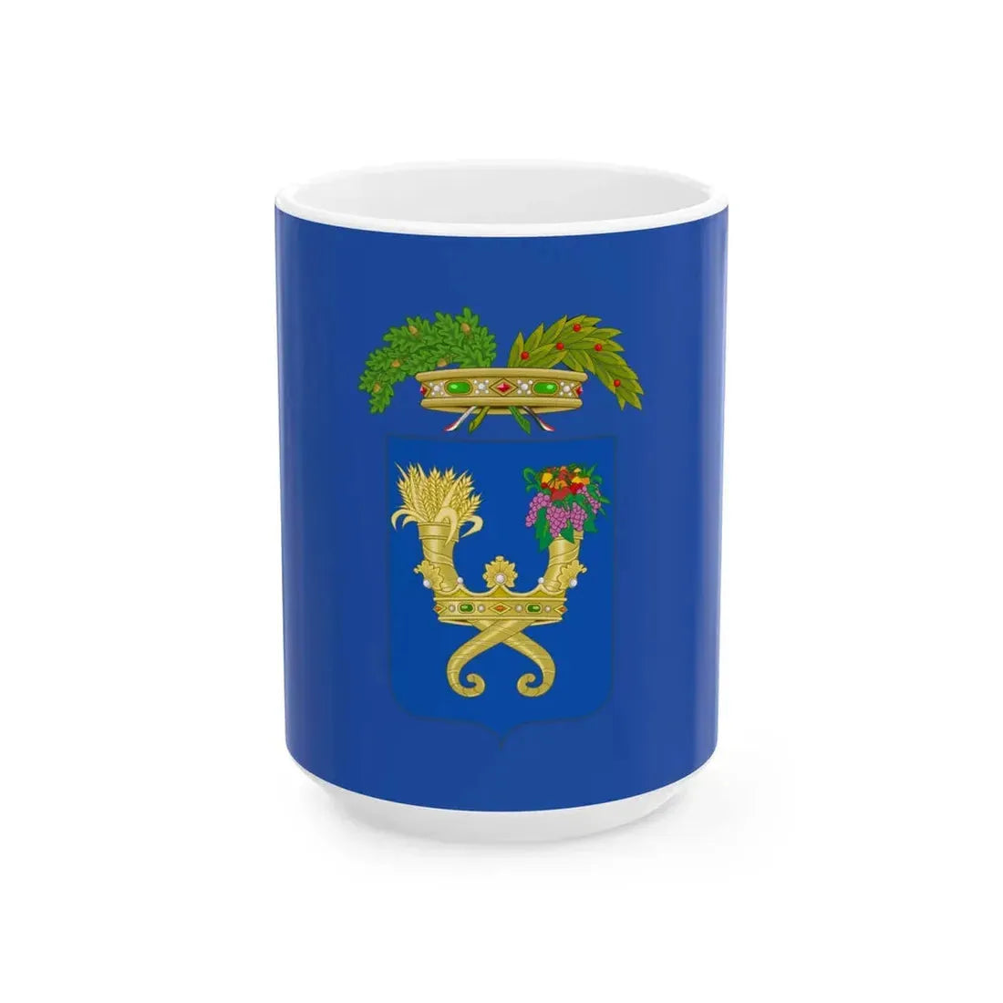 Flag of the province of Caserta (Italy) White Coffee Mug 15oz - Go Mug Yourself