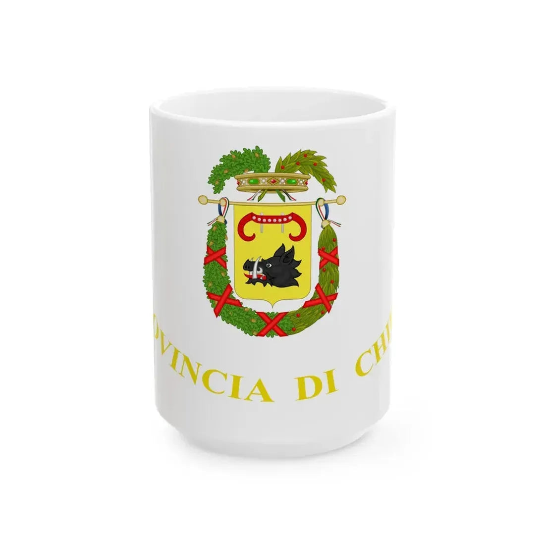 Flag of the province of Chieti (Italy) White Coffee Mug 15oz - Go Mug Yourself