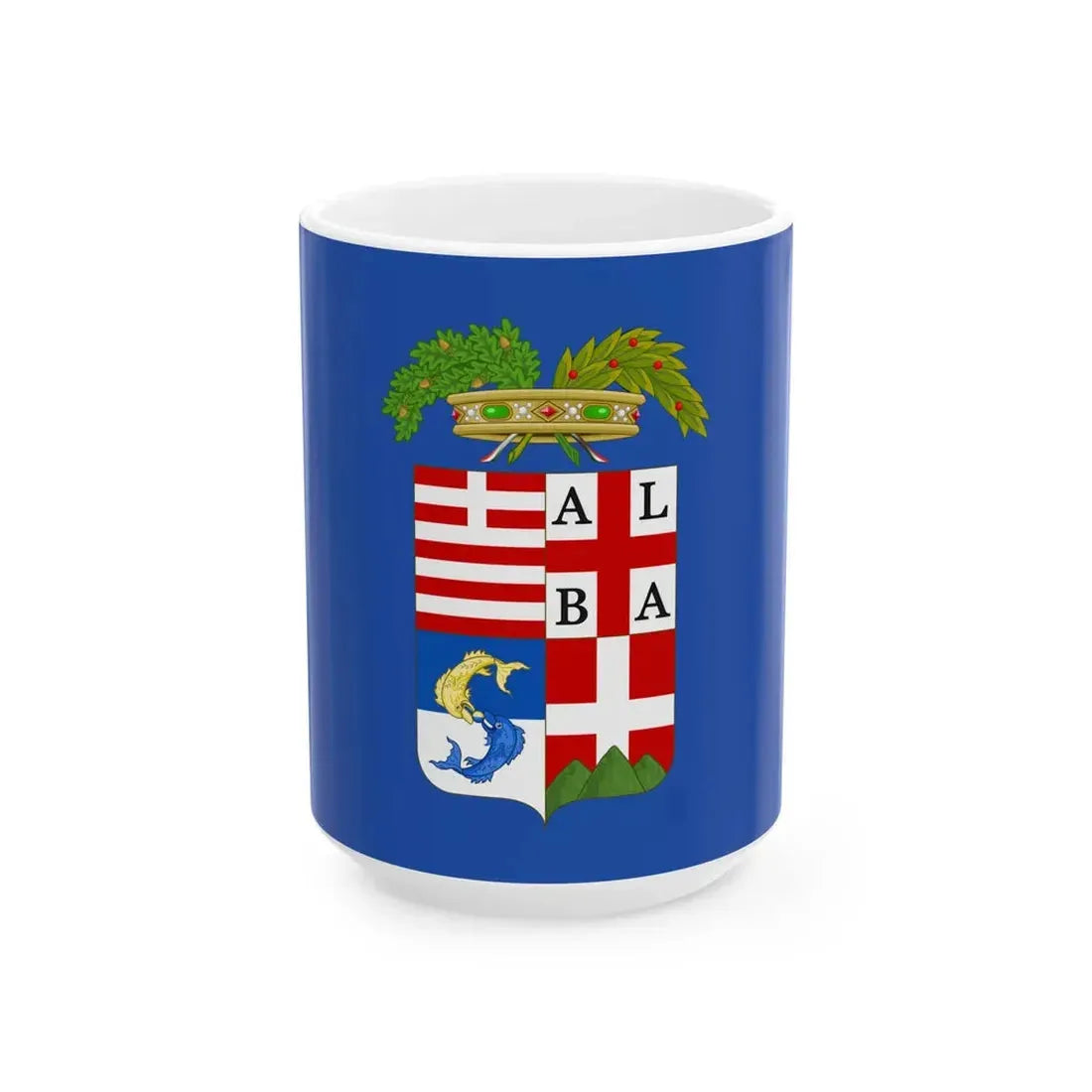 Flag of the Province of Cuneo (Italy) White Coffee Mug 15oz - Go Mug Yourself