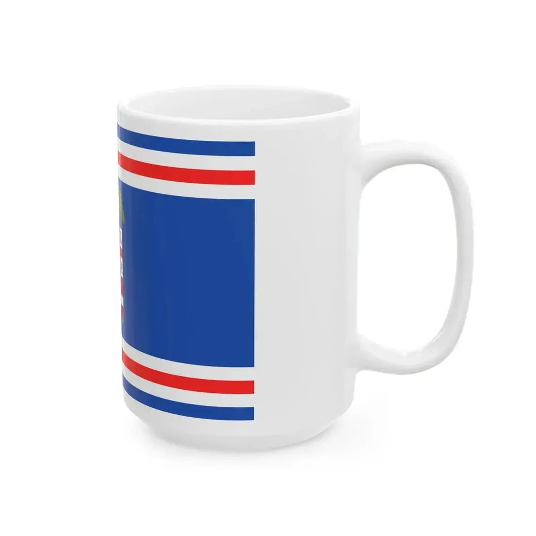 Flag of the Province of Cuneo Variant (Italy) White Coffee Mug - Go Mug Yourself