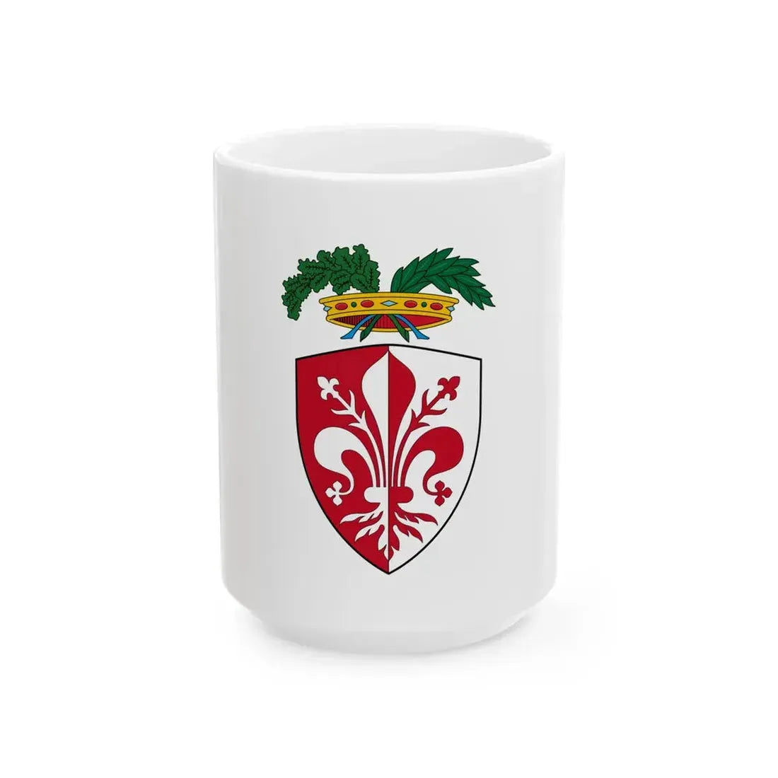 Flag of the Province of Florence (Italy) White Coffee Mug 15oz - Go Mug Yourself