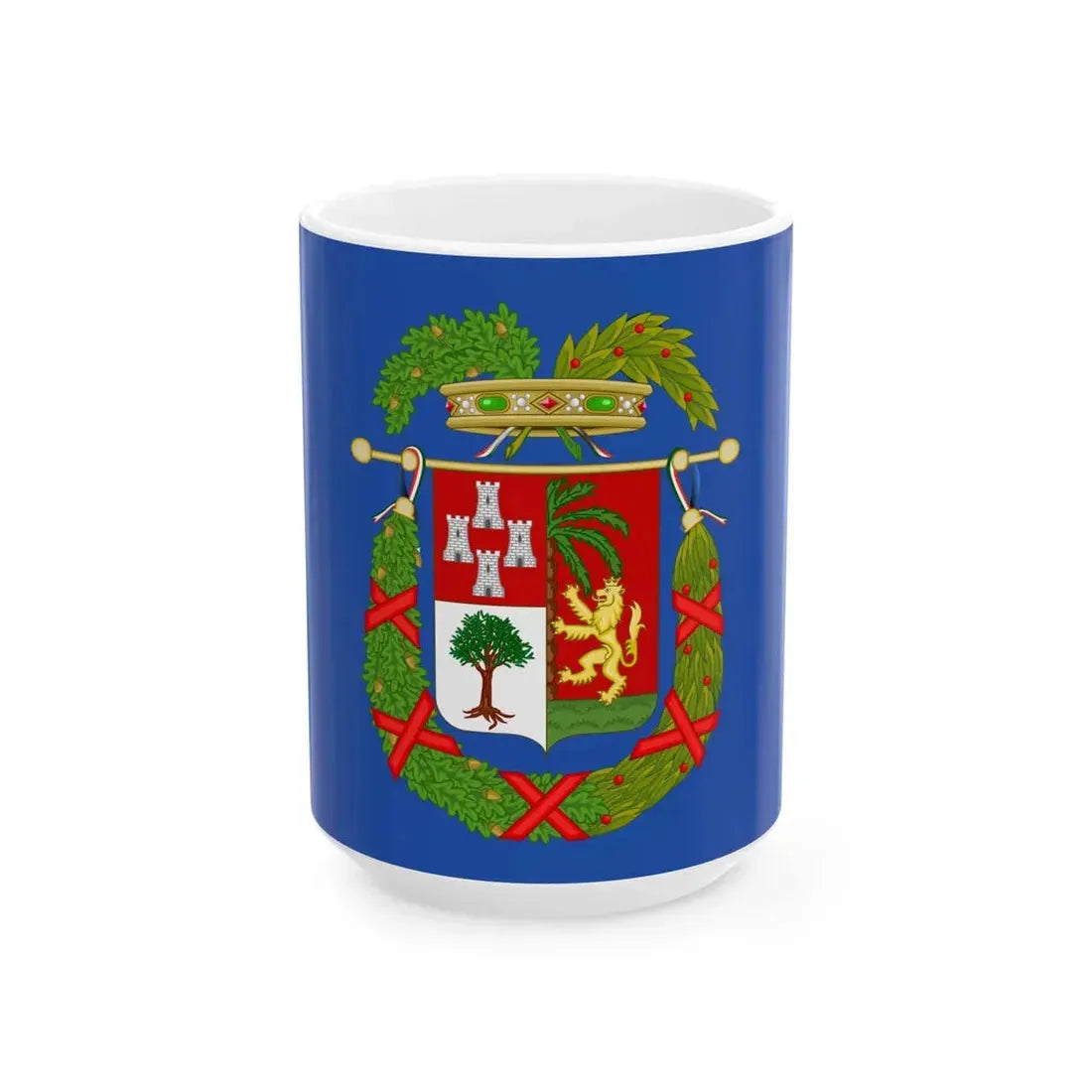 Flag of the Province of Imperia (Italy) White Coffee Mug 15oz - Go Mug Yourself