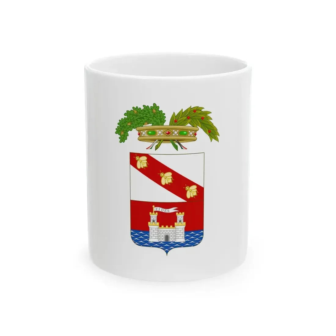 Flag of the province of Livorno (Italy) White Coffee Mug 11oz - Go Mug Yourself