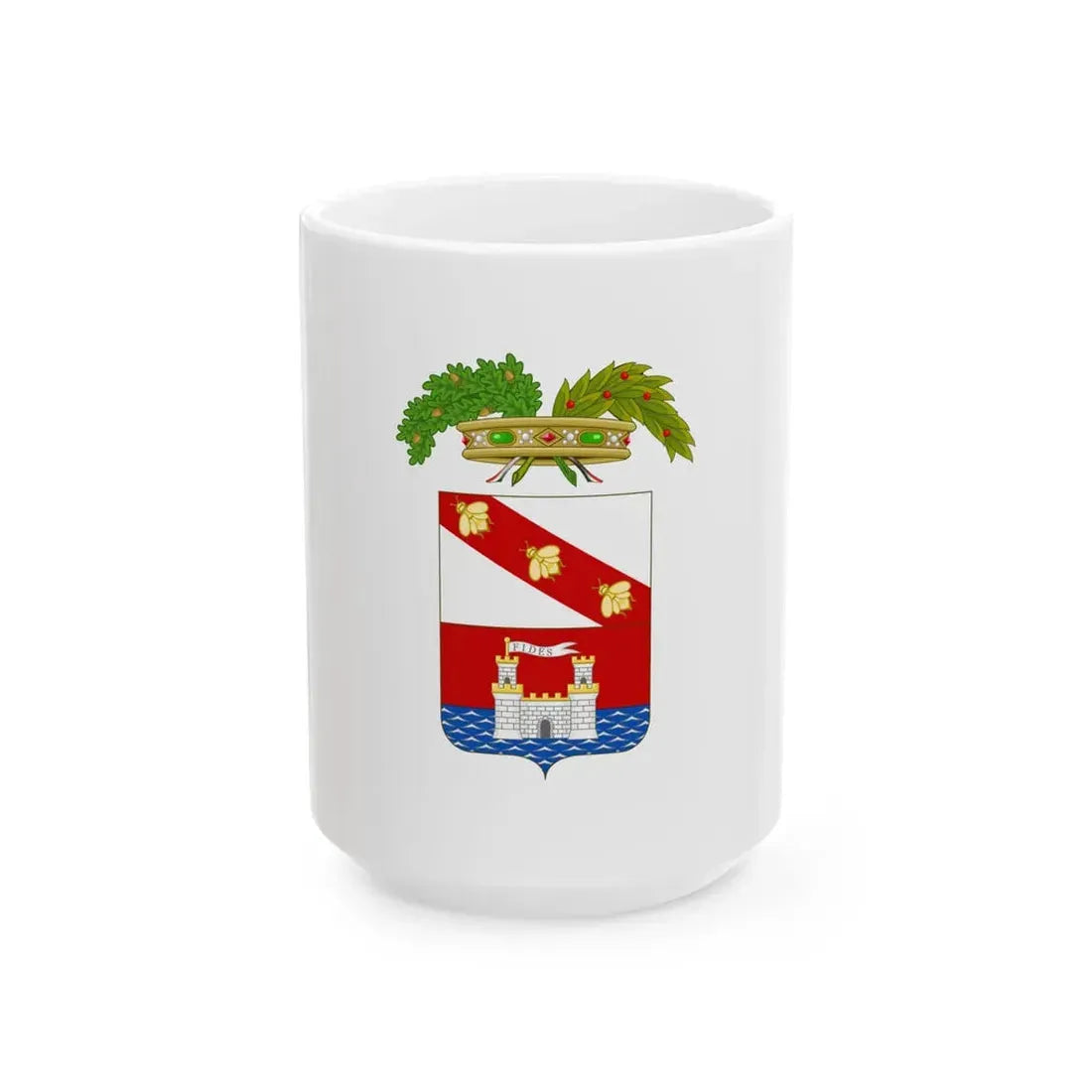 Flag of the province of Livorno (Italy) White Coffee Mug 15oz - Go Mug Yourself
