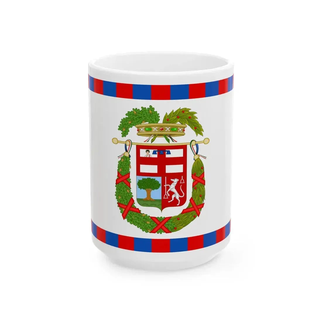 Flag of the Province of Mantua (Italy) White Coffee Mug 15oz - Go Mug Yourself