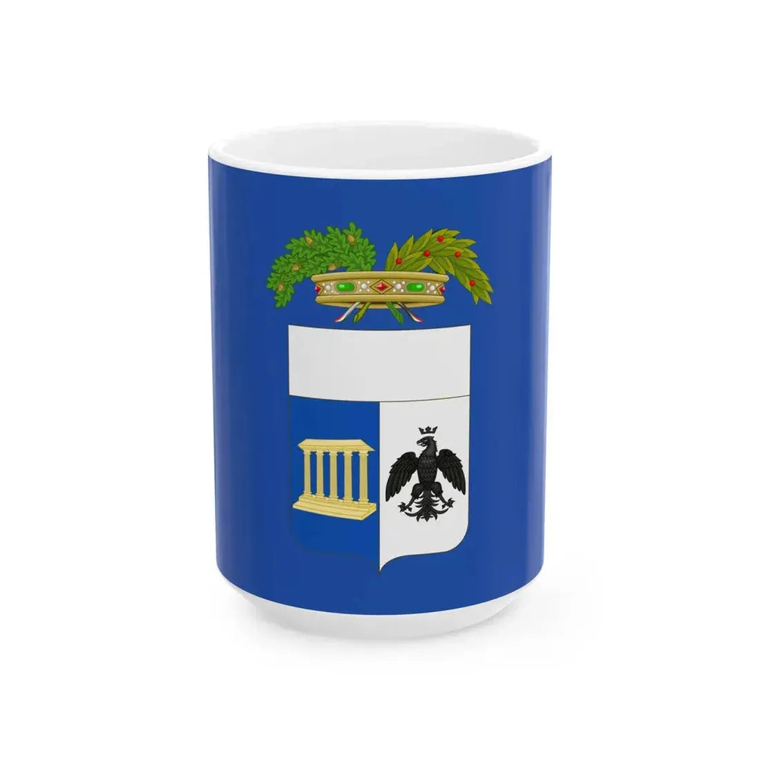 Flag of the Province of Matera (Italy) White Coffee Mug 15oz - Go Mug Yourself