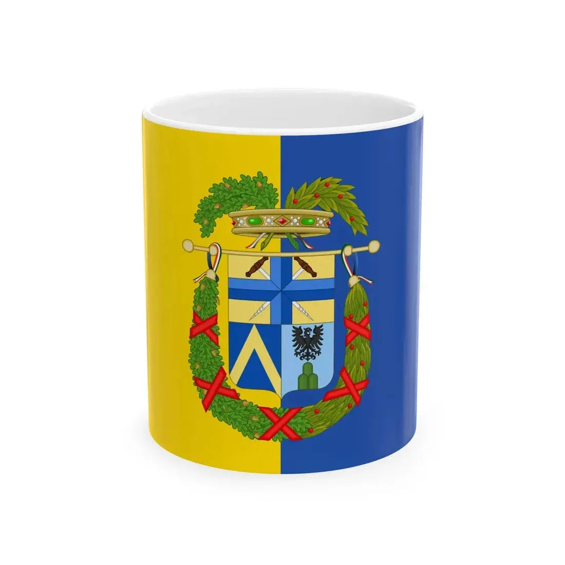 Flag of the province of Modena (Italy) White Coffee Mug 11oz - Go Mug Yourself