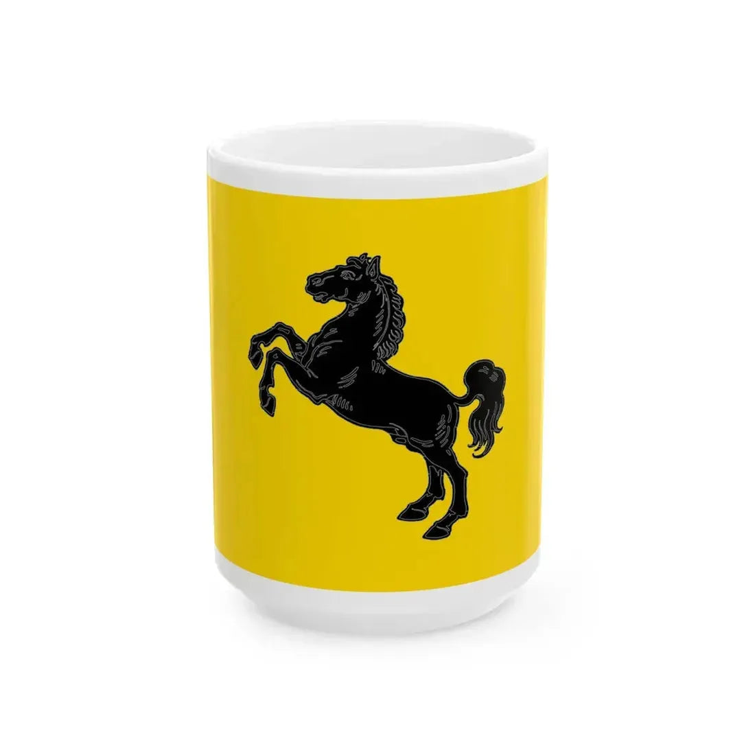 Flag of the Province of Naples (Italy) White Coffee Mug 15oz - Go Mug Yourself