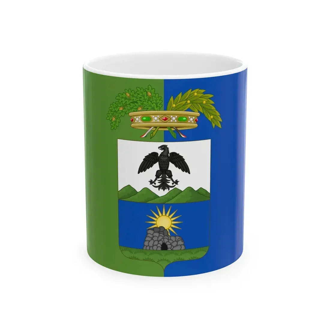 Flag of the Province of Nuoro (Italy) White Coffee Mug 11oz - Go Mug Yourself