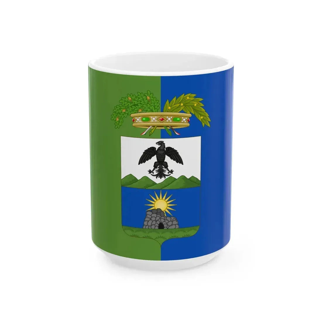 Flag of the Province of Nuoro (Italy) White Coffee Mug 15oz - Go Mug Yourself