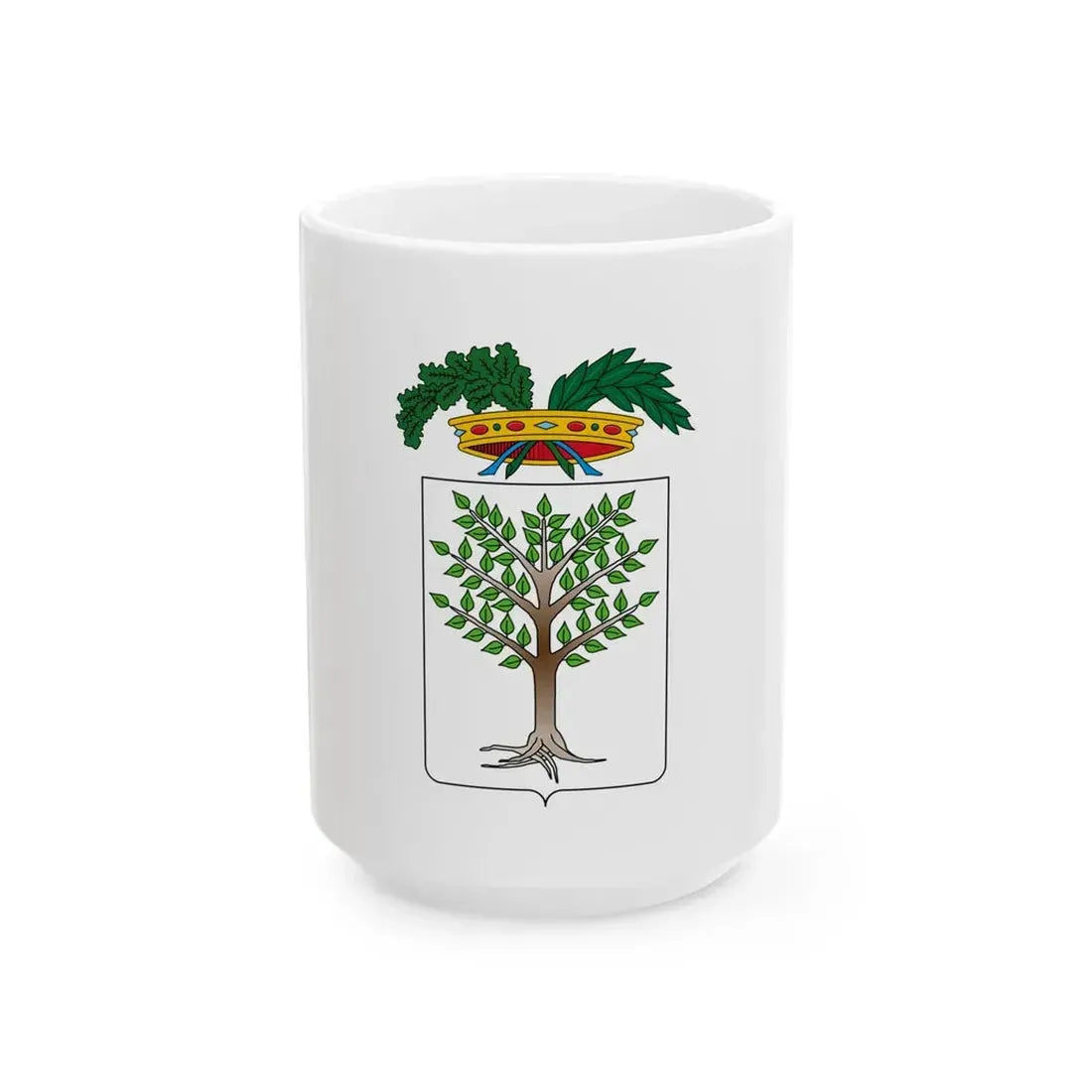 Flag of the Province of Oristano (Italy) White Coffee Mug 15oz - Go Mug Yourself