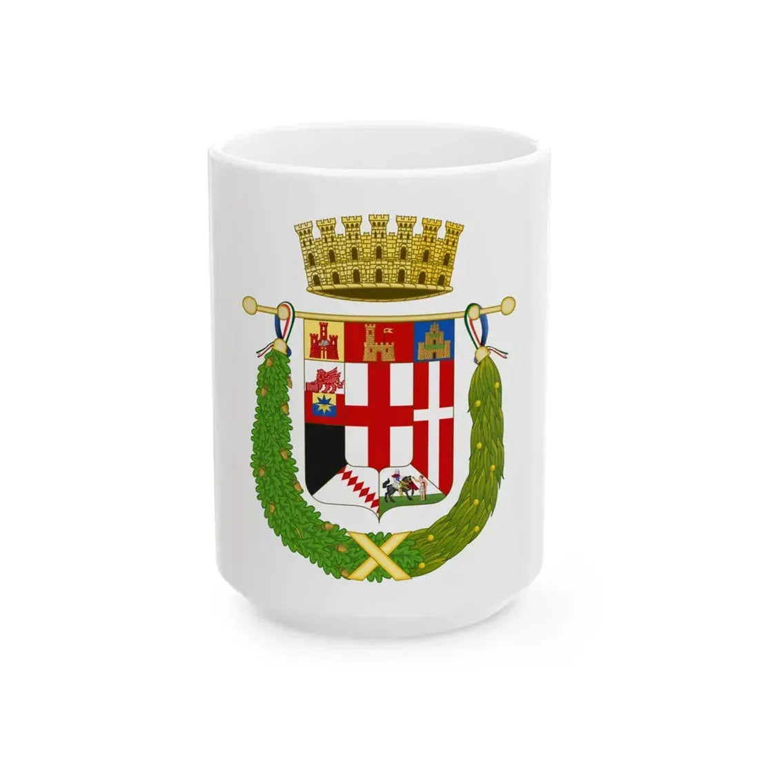 Flag of the Province of Padua (Italy) White Coffee Mug 15oz - Go Mug Yourself