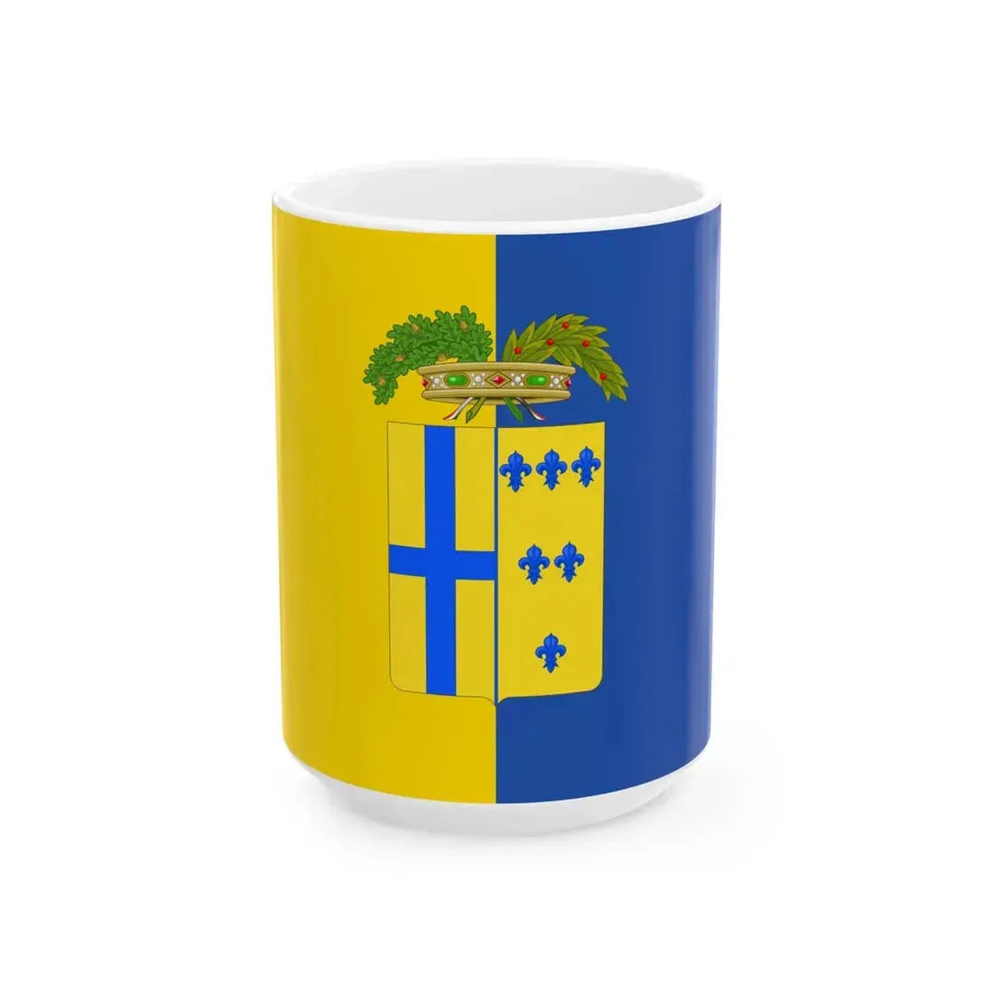 Flag of the province of Parma (Italy) White Coffee Mug 15oz - Go Mug Yourself