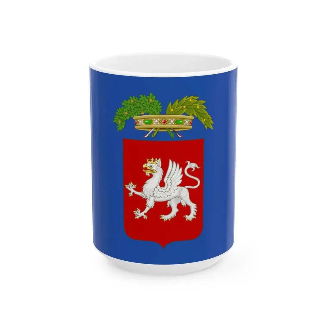 Flag of the province of Perugia (Italy) White Coffee Mug 15oz - Go Mug Yourself