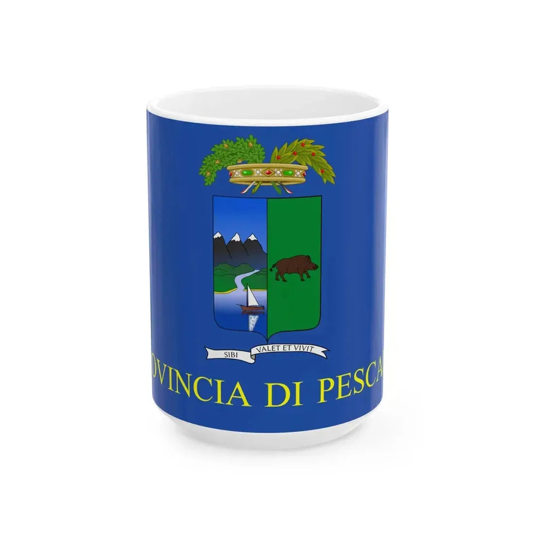 Flag of the Province of Pescara (Italy) White Coffee Mug 15oz - Go Mug Yourself