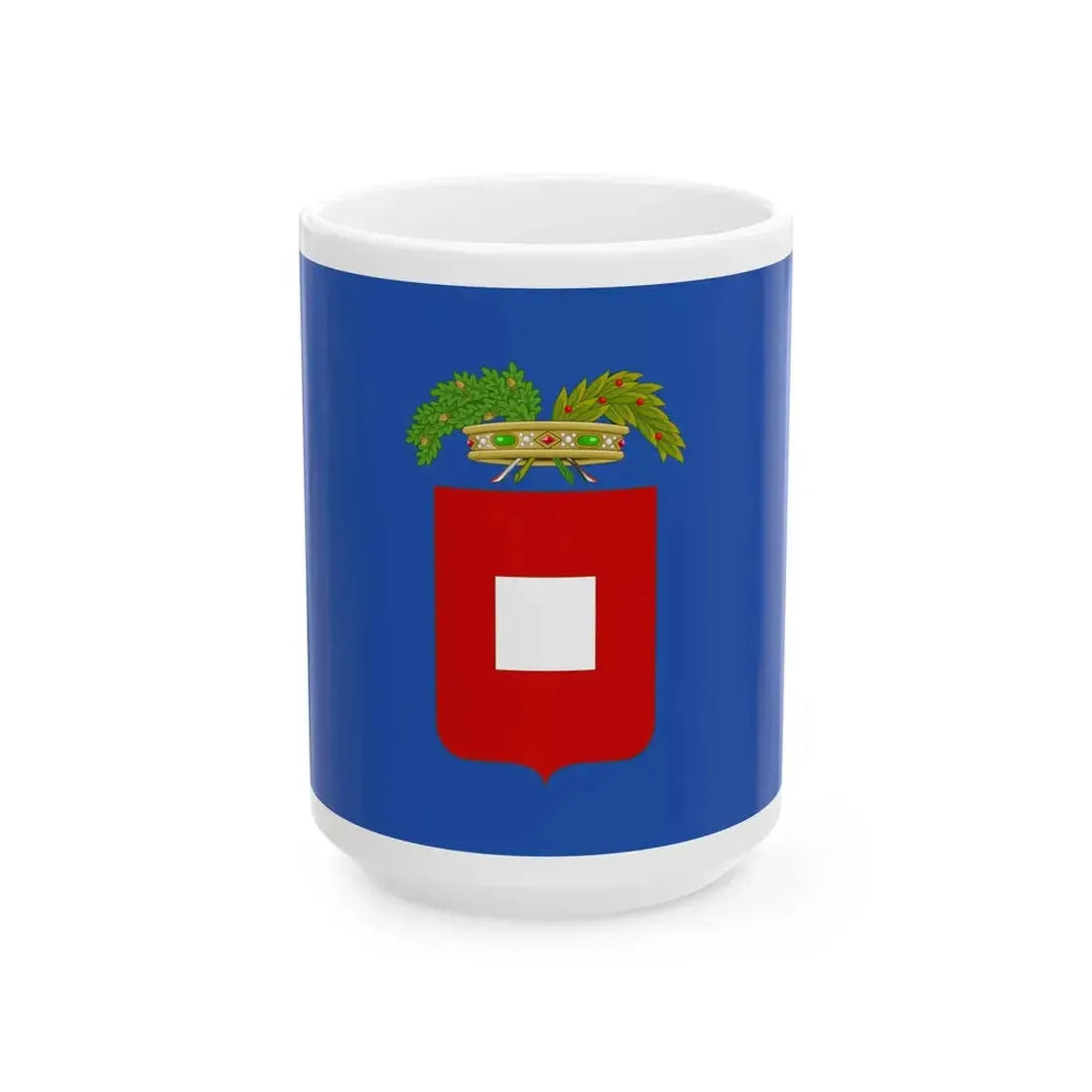 Flag of the province of Piacenza Variant (Italy) White Coffee Mug 15oz - Go Mug Yourself