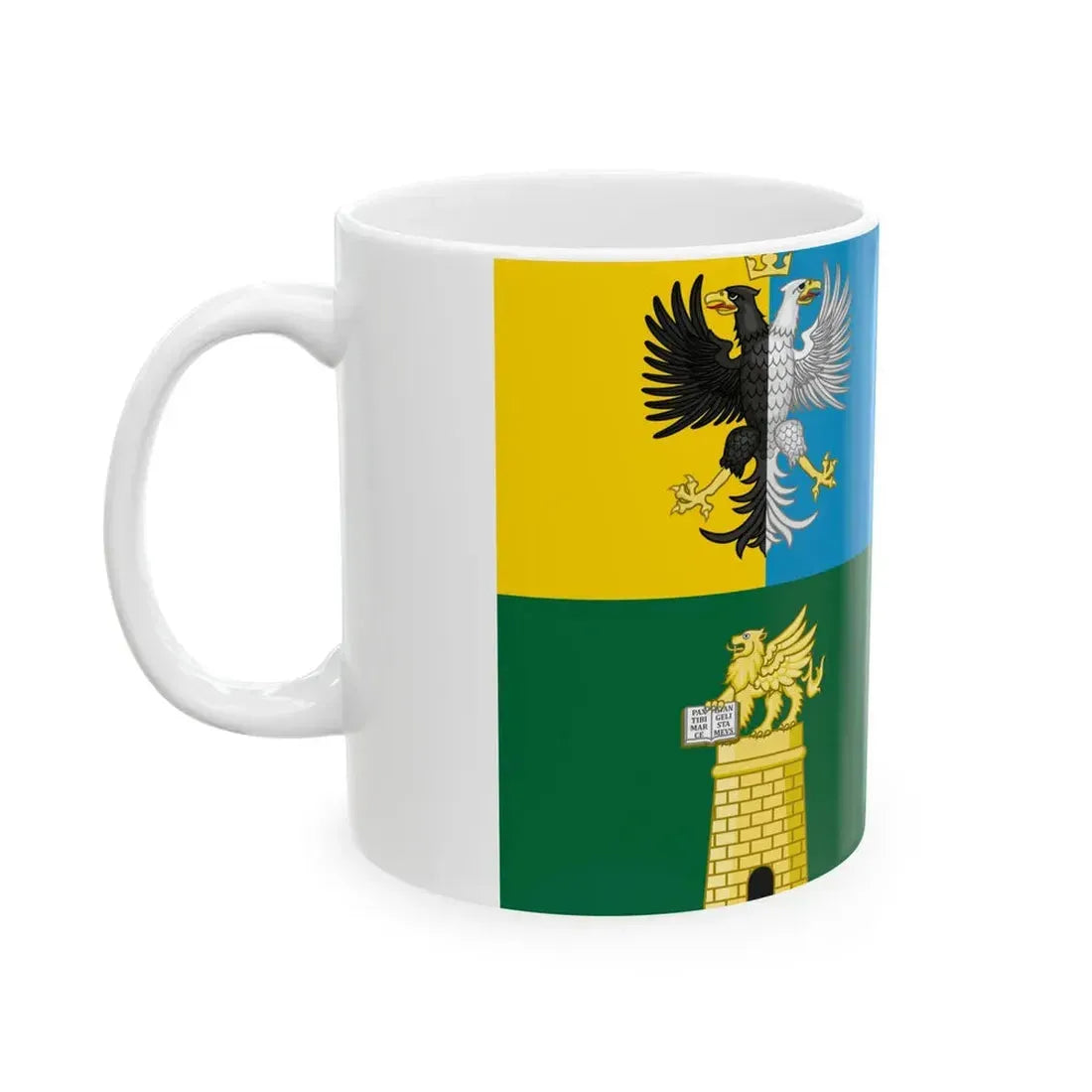 Flag of the Province of Rovigo (Italy) White Coffee Mug - Go Mug Yourself