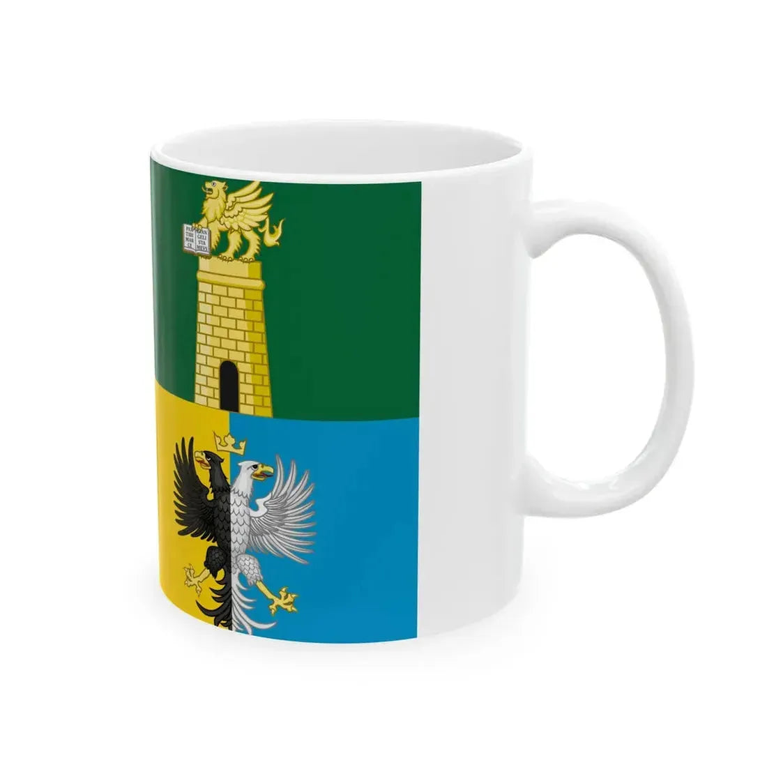 Flag of the Province of Rovigo (Italy) White Coffee Mug - Go Mug Yourself