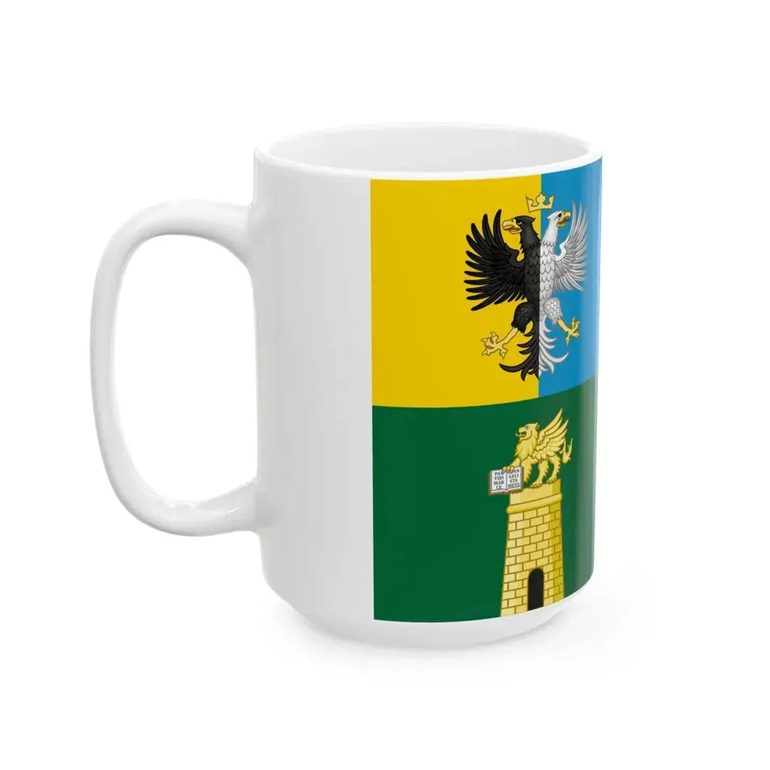 Flag of the Province of Rovigo (Italy) White Coffee Mug - Go Mug Yourself
