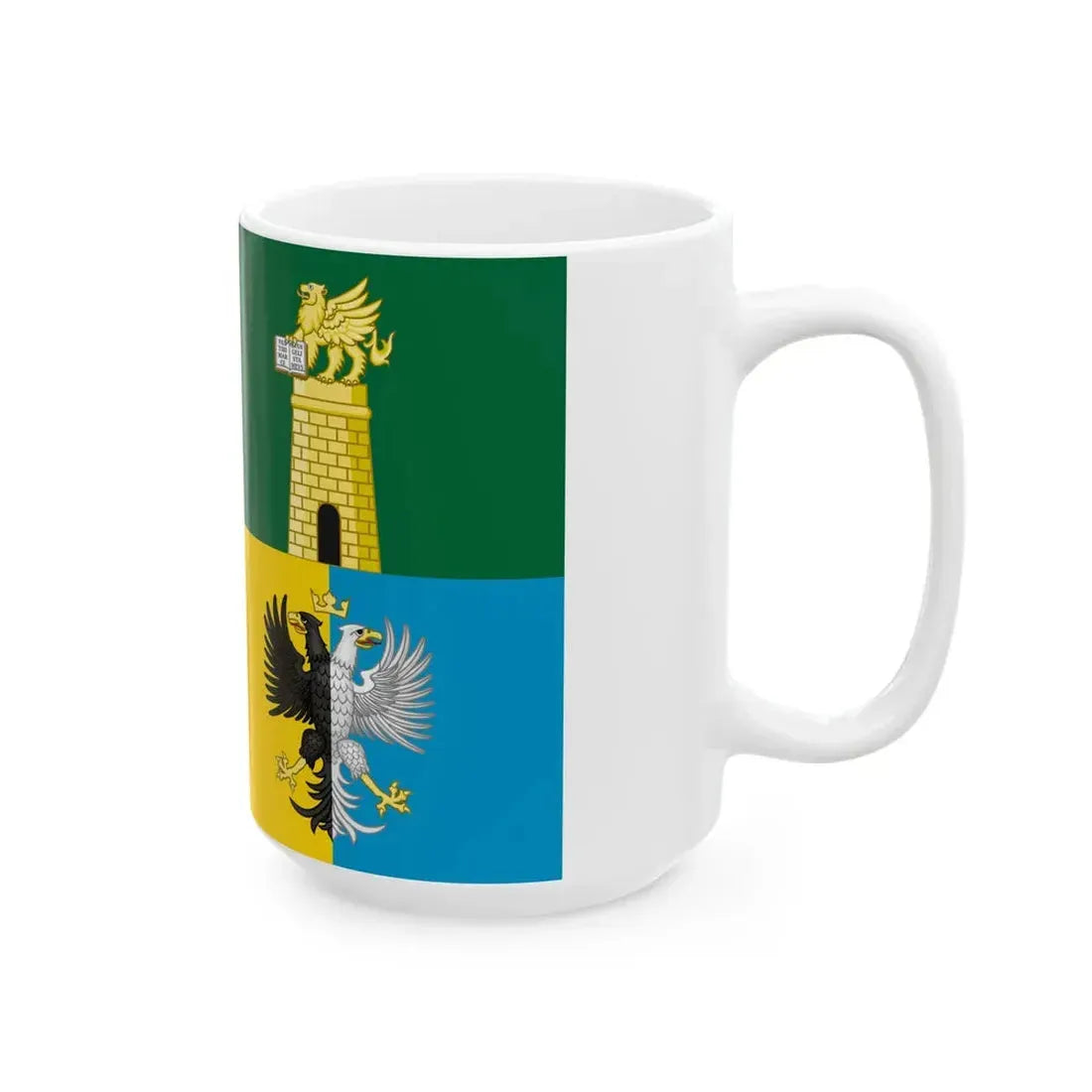 Flag of the Province of Rovigo (Italy) White Coffee Mug - Go Mug Yourself