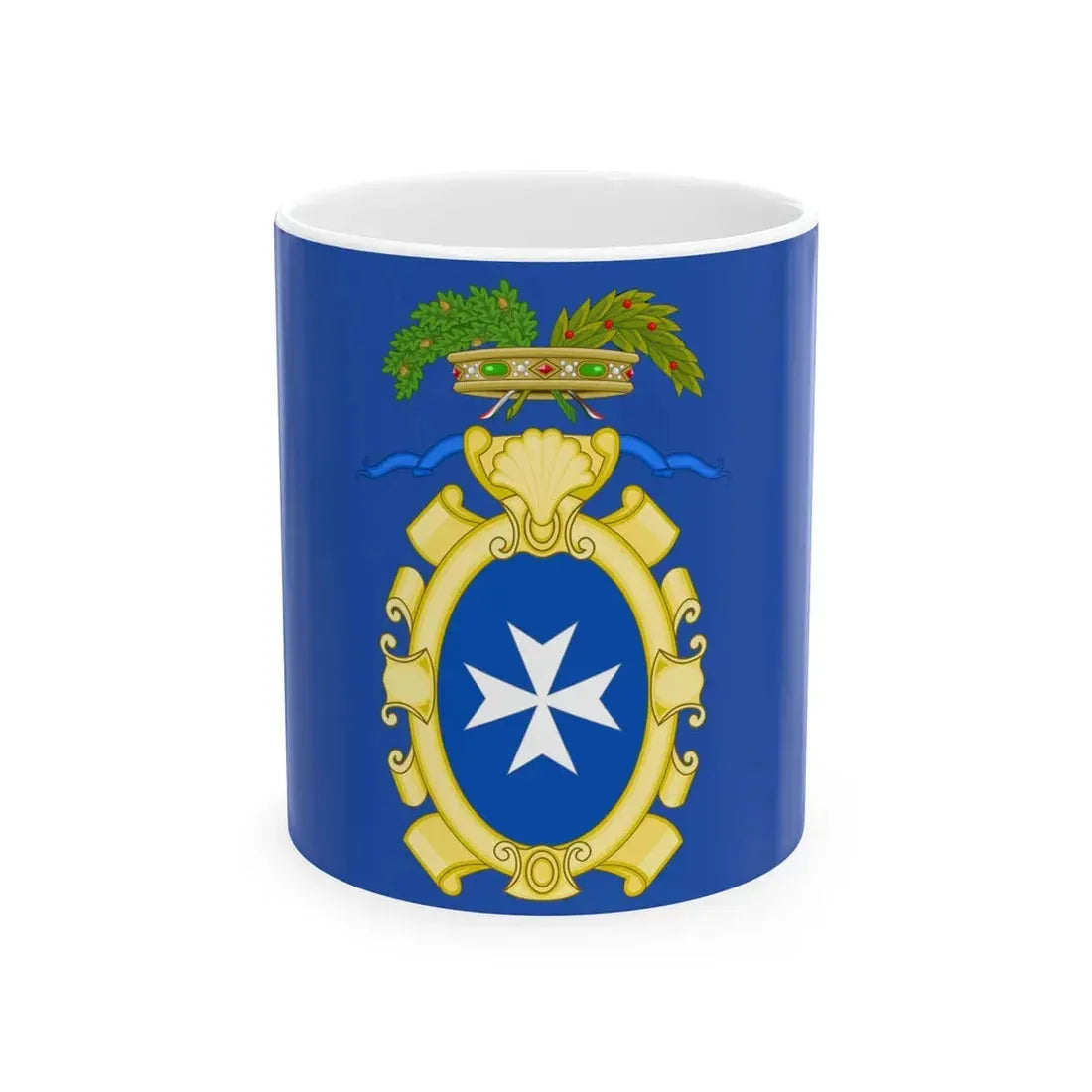Flag of the province of Salerno (Italy) White Coffee Mug 11oz - Go Mug Yourself