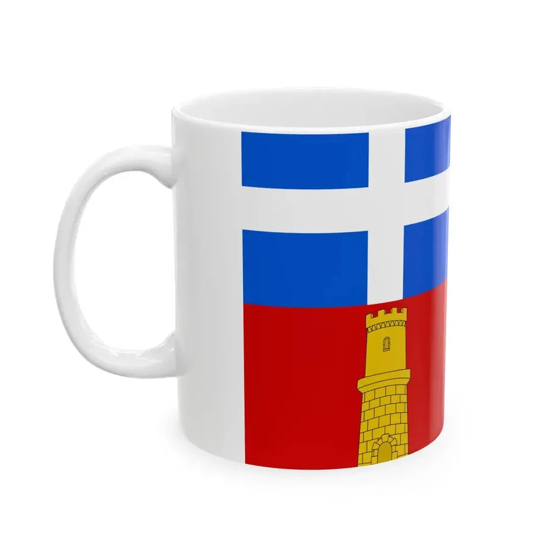 Flag of the province of Sassari (Italy) White Coffee Mug - Go Mug Yourself