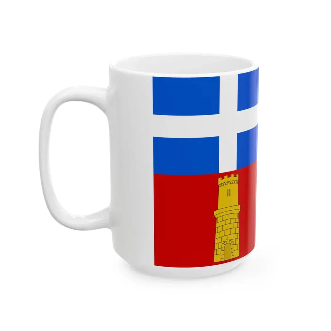 Flag of the province of Sassari (Italy) White Coffee Mug - Go Mug Yourself