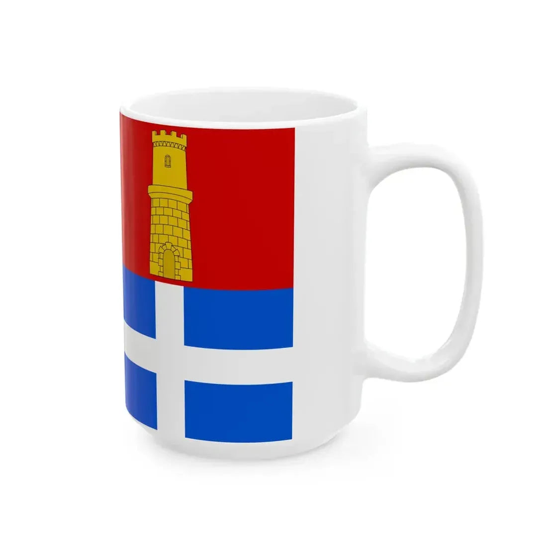 Flag of the province of Sassari (Italy) White Coffee Mug - Go Mug Yourself