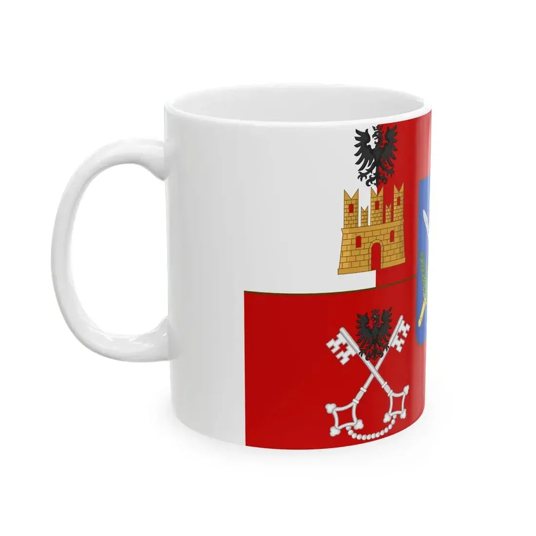 Flag of the Province of Sondrio (Italy) White Coffee Mug - Go Mug Yourself