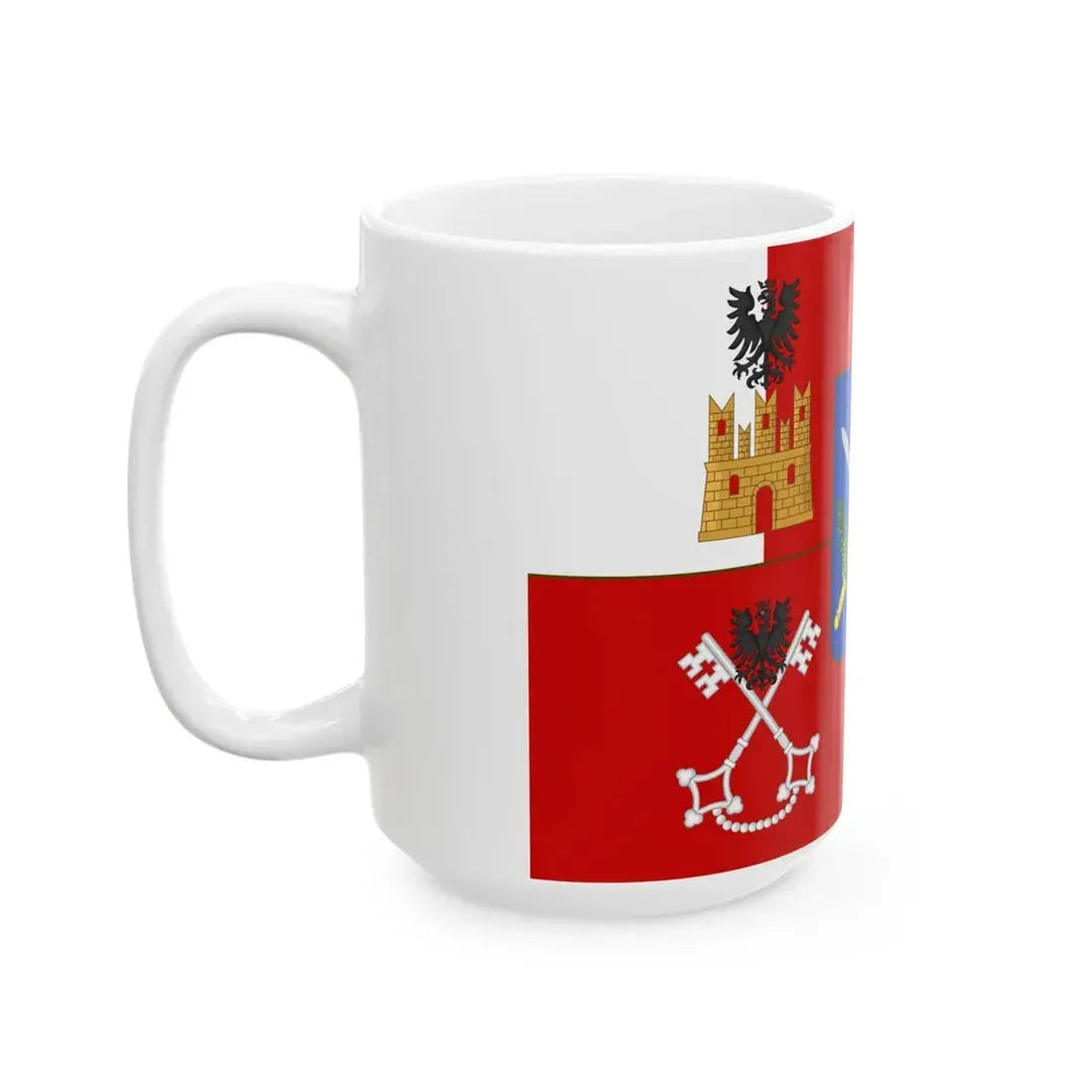 Flag of the Province of Sondrio (Italy) White Coffee Mug - Go Mug Yourself