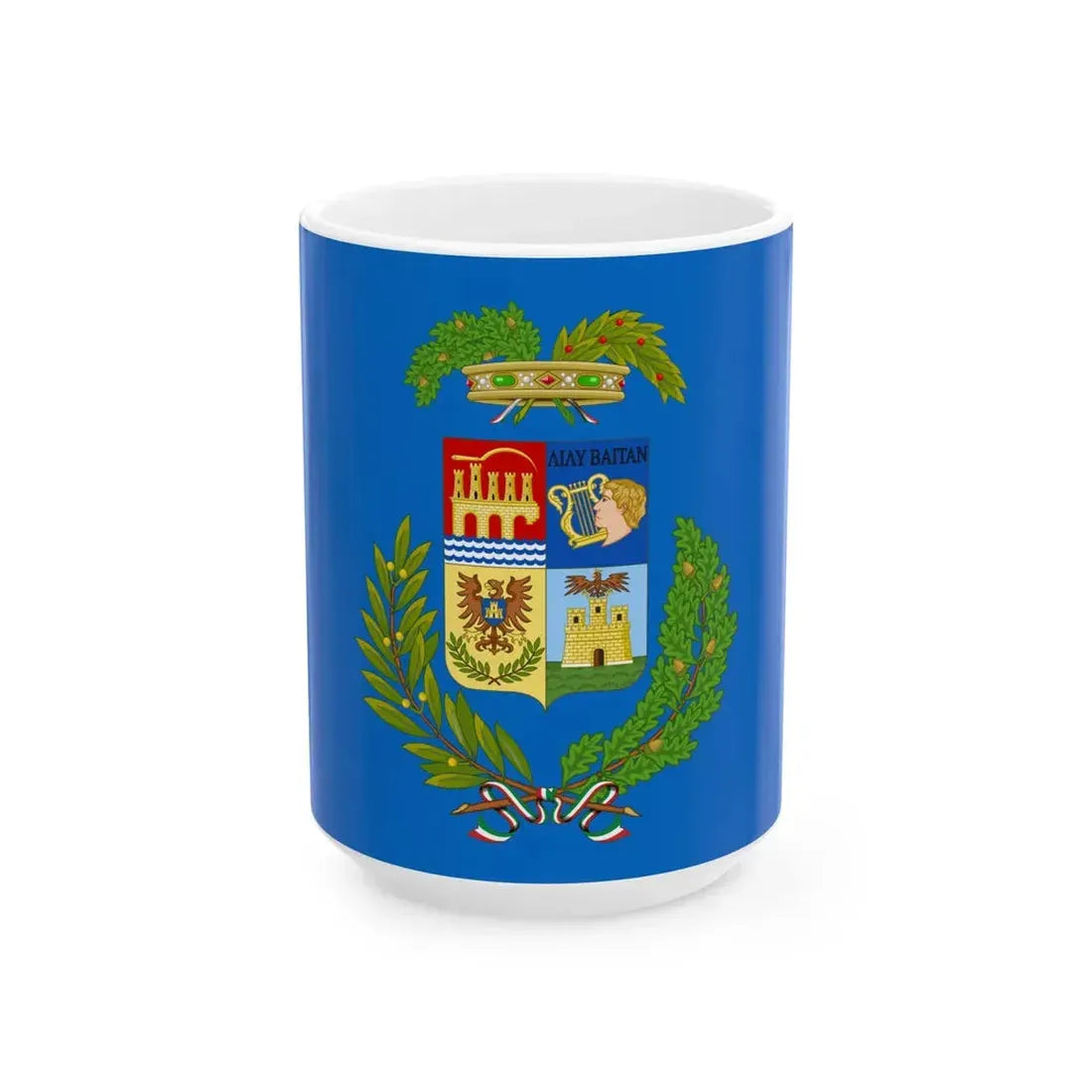 Flag of the Province of Trapani (Italy) White Coffee Mug 15oz - Go Mug Yourself