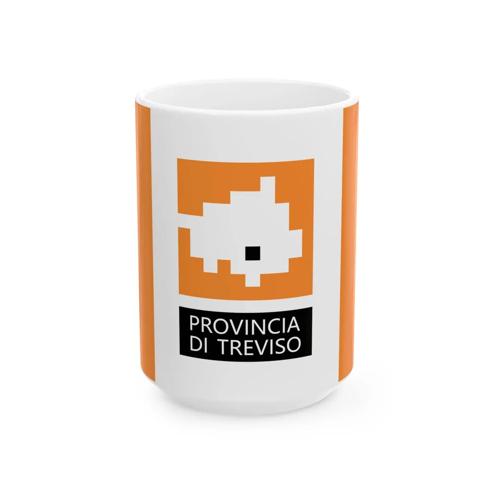 Flag of the Province of Treviso 2015 design (Italy) White Coffee Mug 15oz - Go Mug Yourself