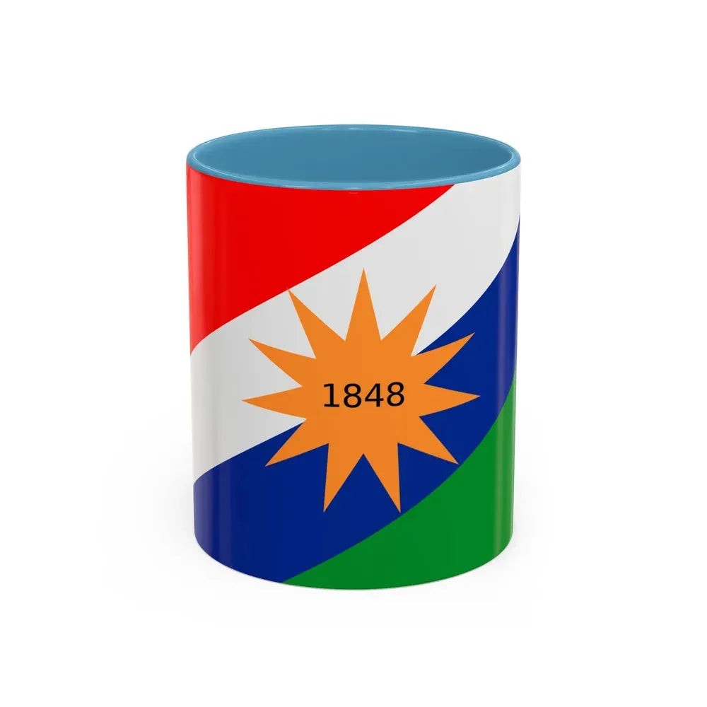 Flag of the Puntarenas Province Costa Rica - Accent Coffee Mug 11oz Light Blue - Go Mug Yourself