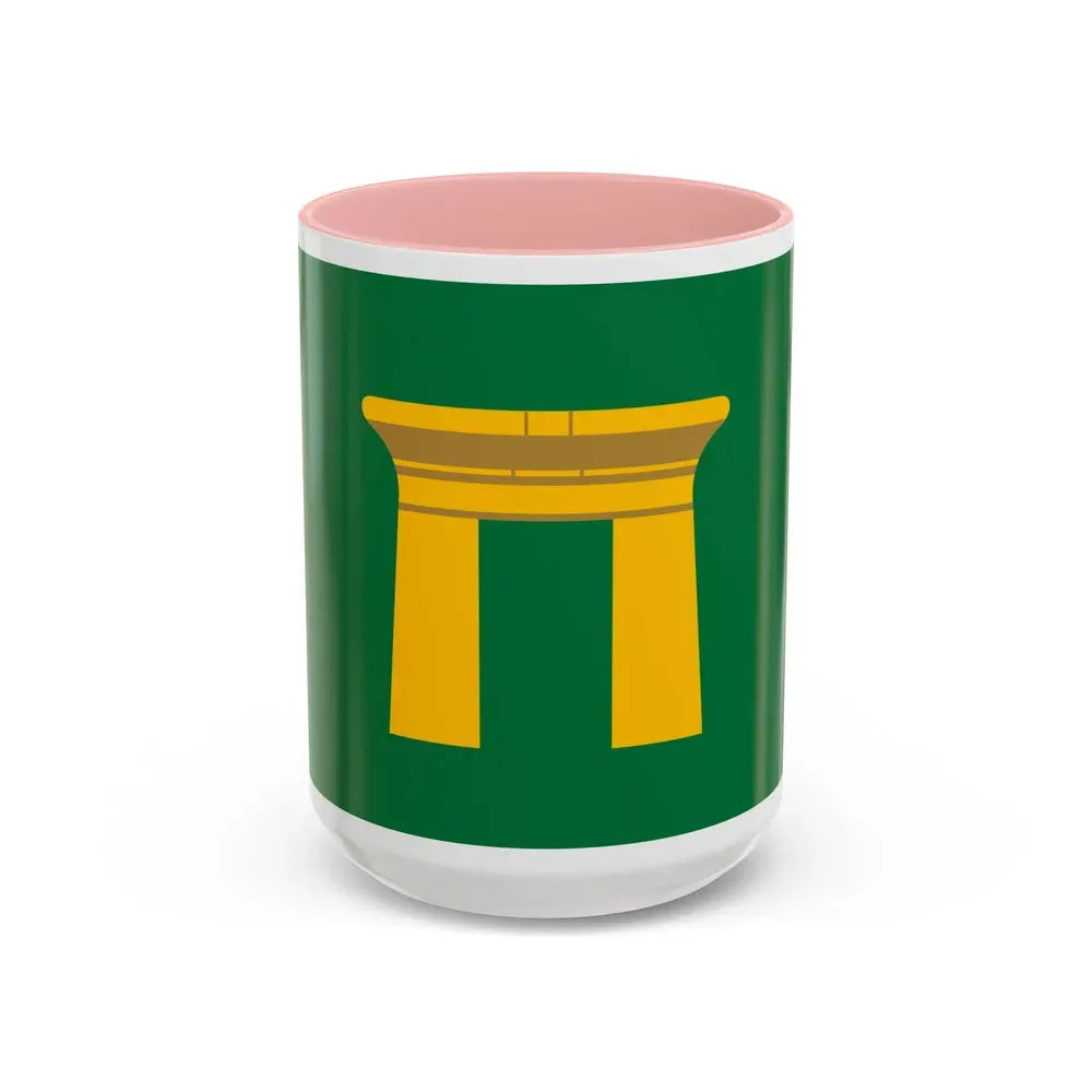 Flag of the Qena Governorate Egypt - Accent Coffee Mug 15oz Pink - Go Mug Yourself