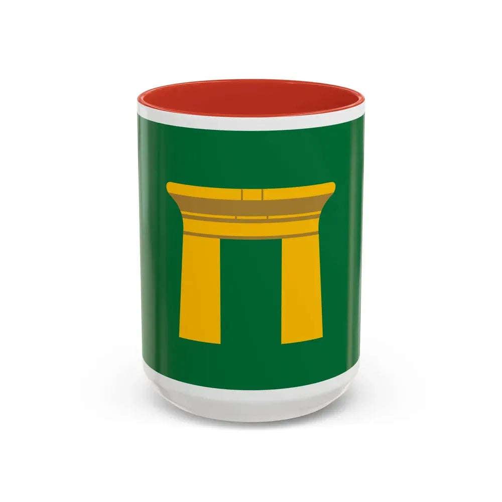 Flag of the Qena Governorate Egypt - Accent Coffee Mug 15oz Red - Go Mug Yourself