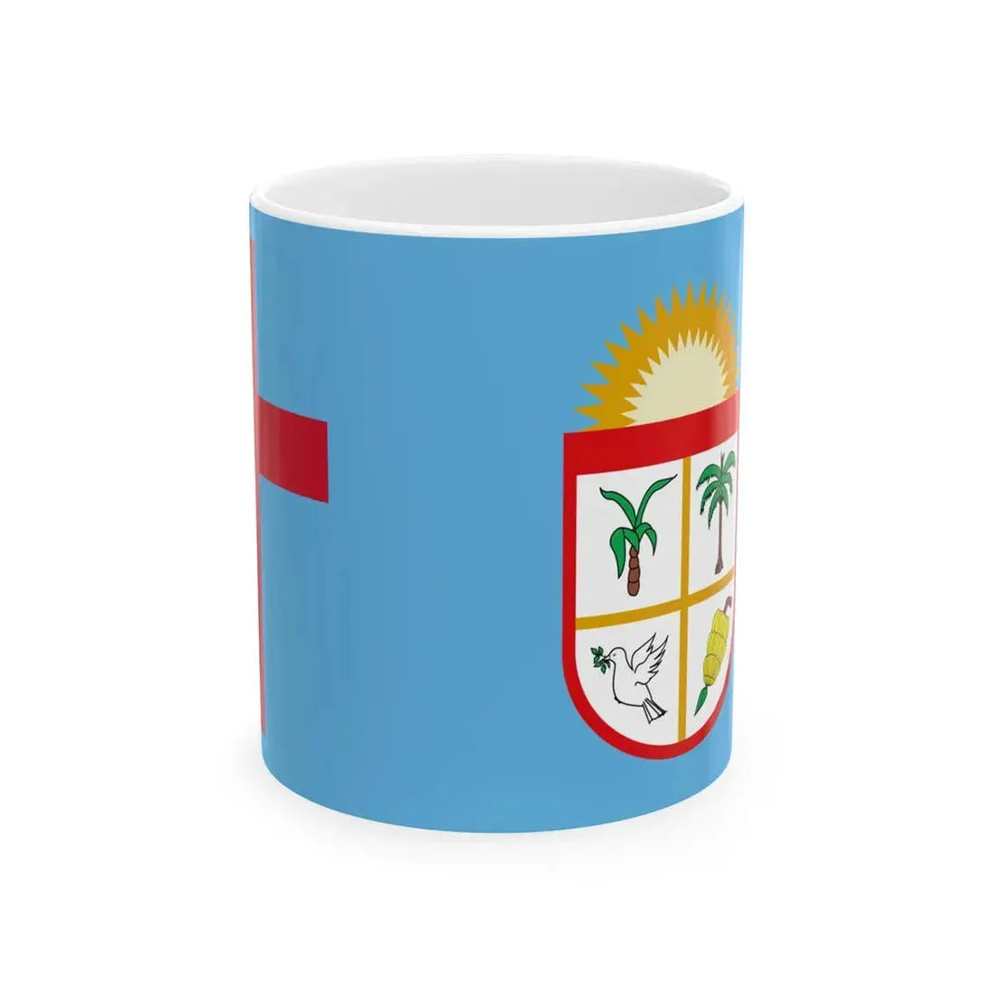 Flag of the Ra and Nadroga-Navosa Sovereign Christian States (Fiji) White Coffee Mug 11oz - Go Mug Yourself