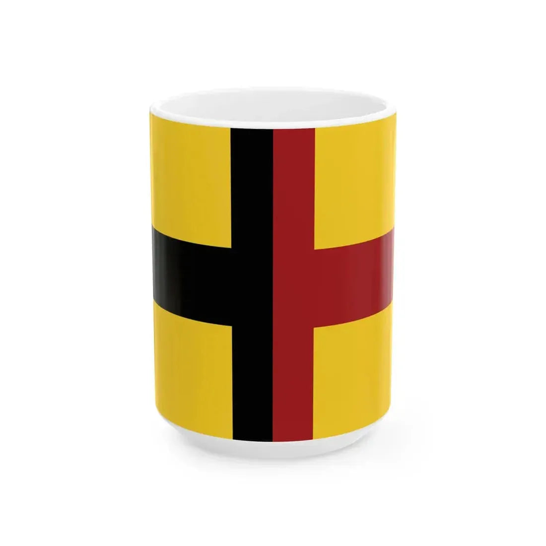 Flag of the Raj of Sarawak 1848 (Malaysia) White Coffee Mug 15oz - Go Mug Yourself