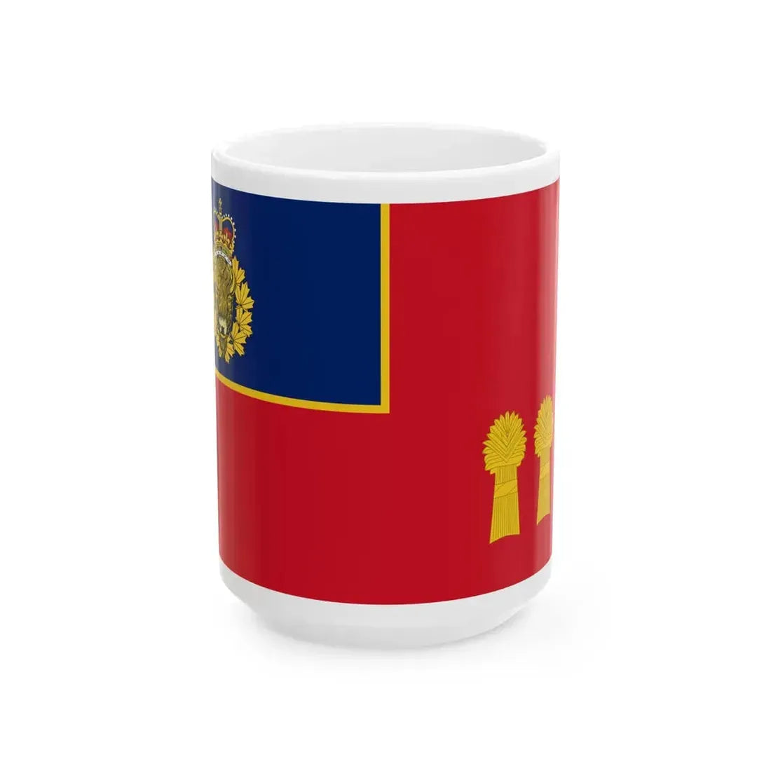Flag of the RCMP F Division (Canada) White Coffee Mug 15oz - Go Mug Yourself