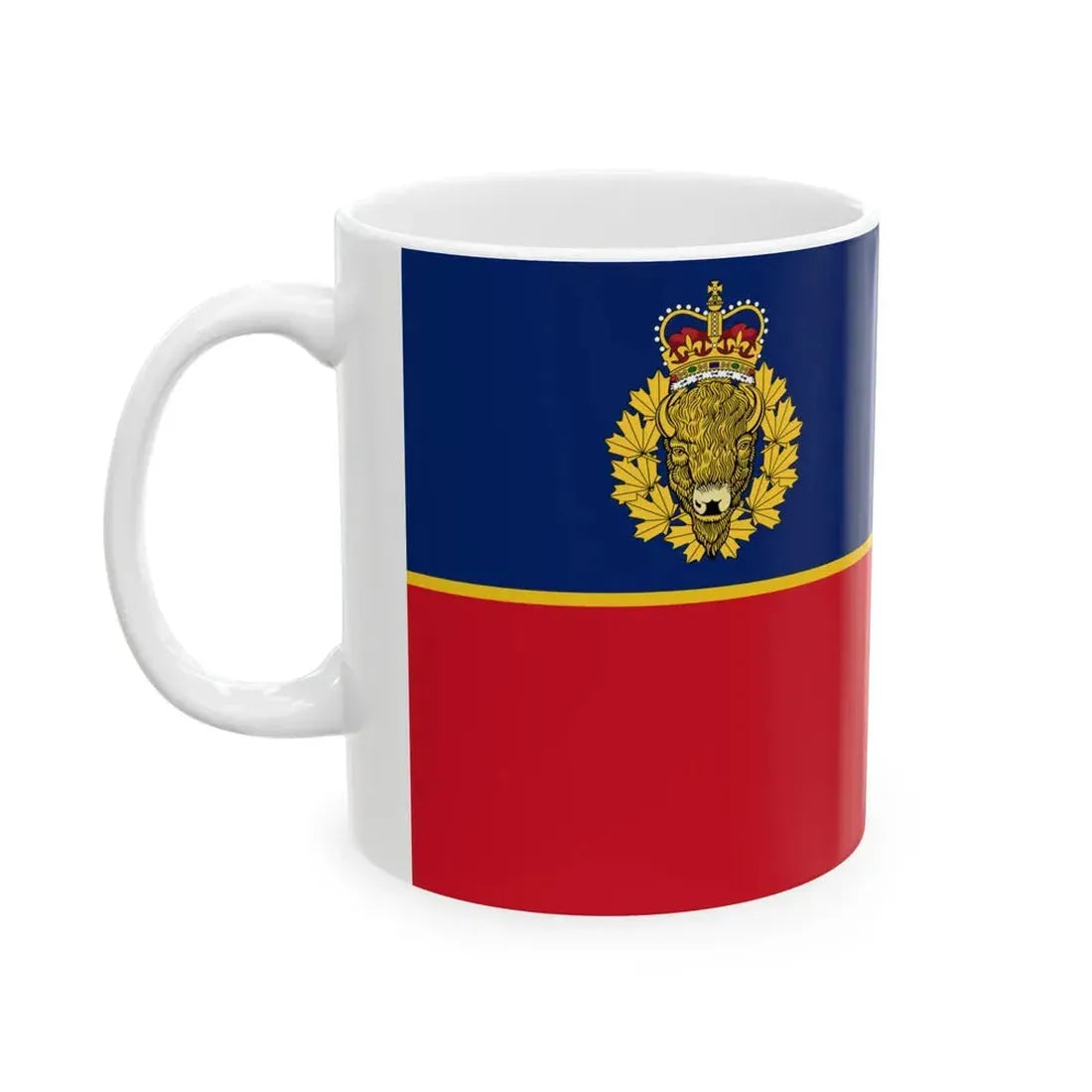 Flag of the RCMP V Division (Canada) White Coffee Mug - Go Mug Yourself