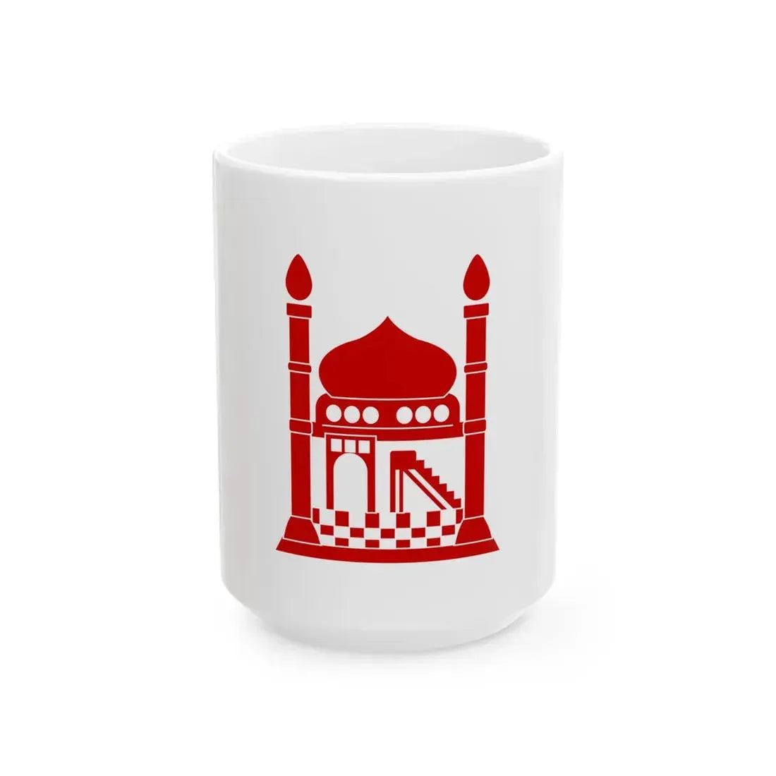 Flag of the Red Archway (Afghanistan) White Coffee Mug 15oz - Go Mug Yourself