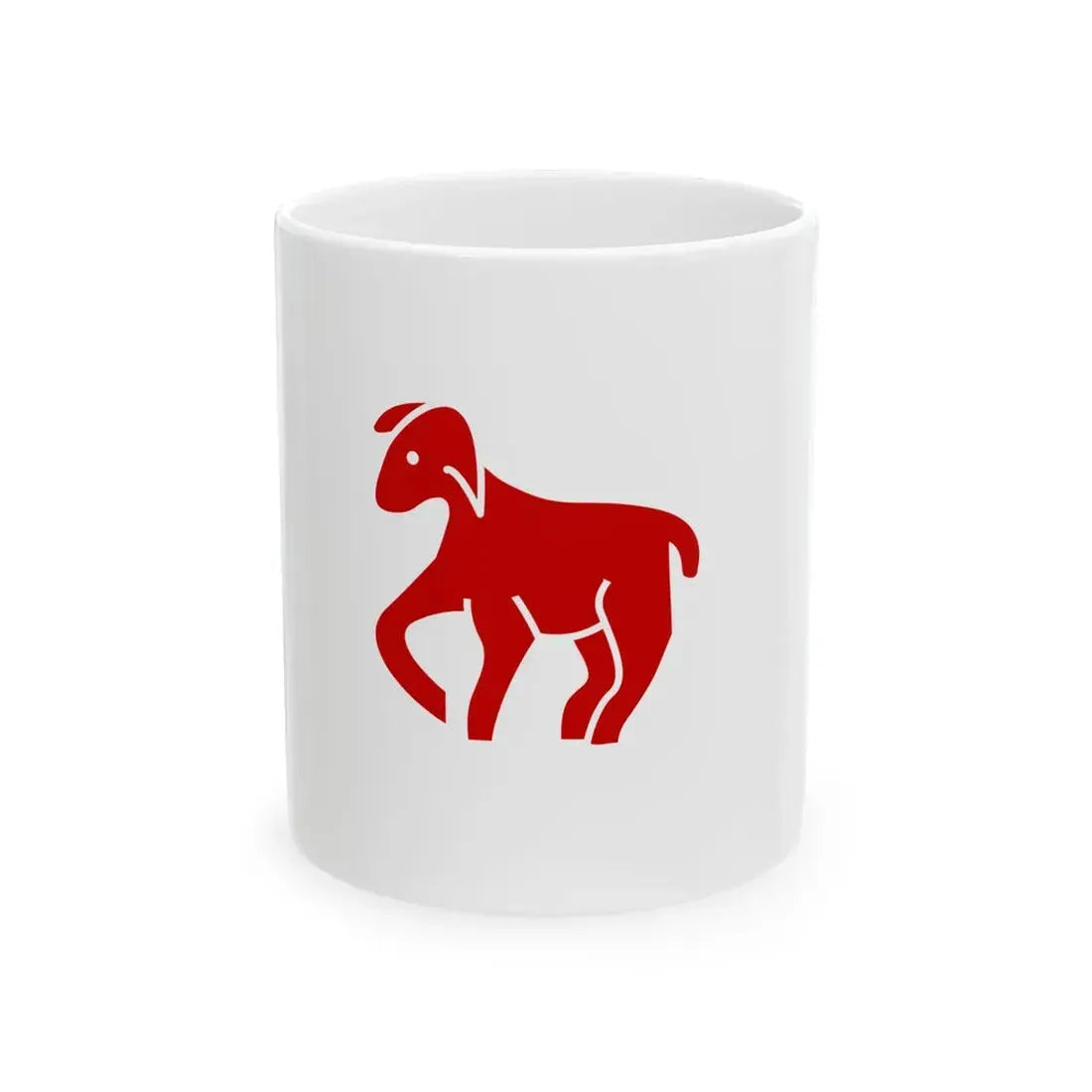 Flag of the Red Lamb (Congo) White Coffee Mug 11oz - Go Mug Yourself